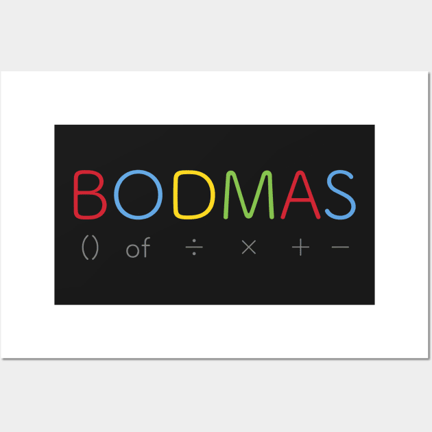 BODMAS - Math Rules Wall Art by funmaths